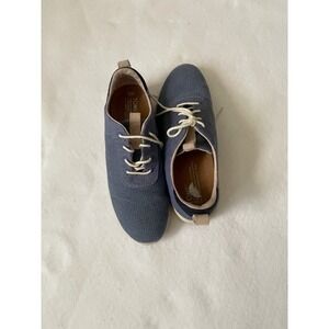 Toms Womens Sneakers Comfort Shoes Lace Up Low Top Textile US Size 8 Blue